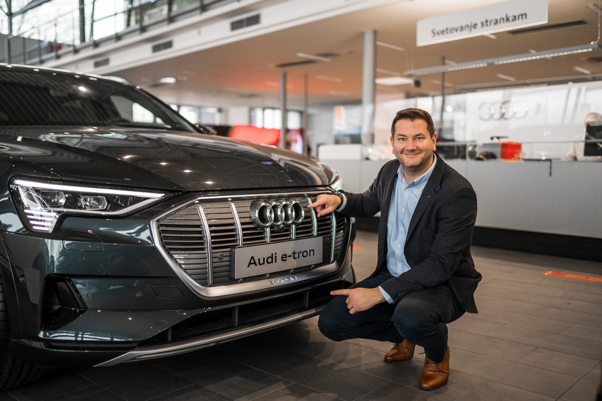 Novi povsem električni Audi e-tron in Aleš Polenec